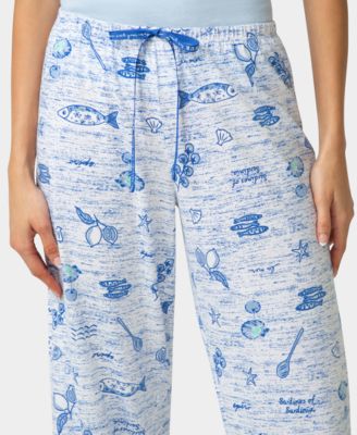 Women's Printed Capri Mid-Rise Pants