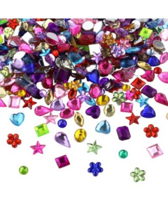 900pcs Flatback Rhinestones Jewels Pirate Party Crafting Embellishments 9 Shapes