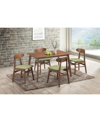 Morocco 5-Piece Mid-Century Wood Dining Set