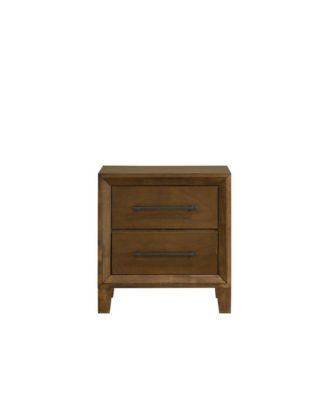 Ballard Wood 2-Drawer Nightstand in Walnut