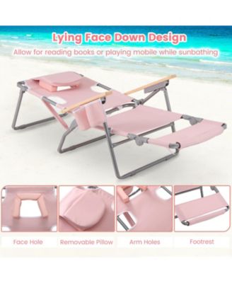 Portable Beach Chair with Umbrella and Canopy