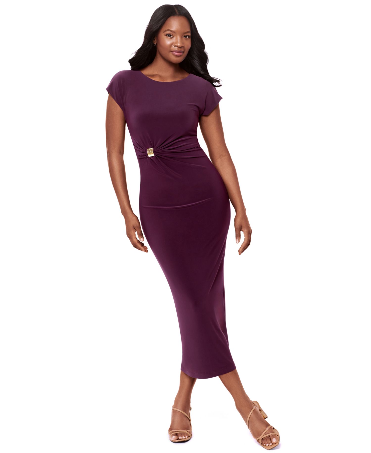 Women's Pull-On Round Neck Shaping Dress