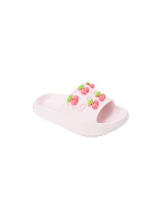 Girls Girls  EVA Slide - Lightweight Comfy Slide Sandals with Cherry Charms