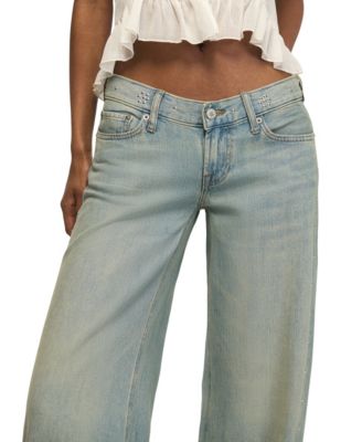 Women's Super Low-Rise Wide-Leg Jeans