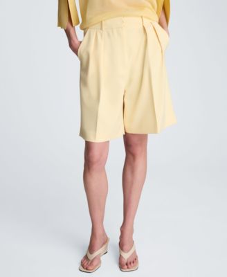 Women's High-Rise Pleated Shorts