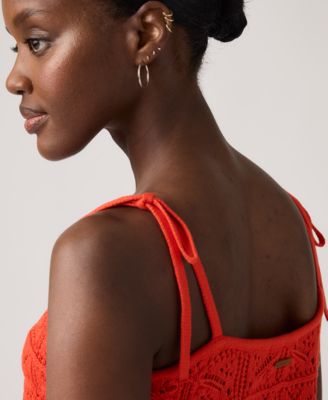 Women's Abbey Tie-Shoulder Crochet Tank Top