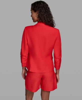 Women's Cropped Single-Button Jacket