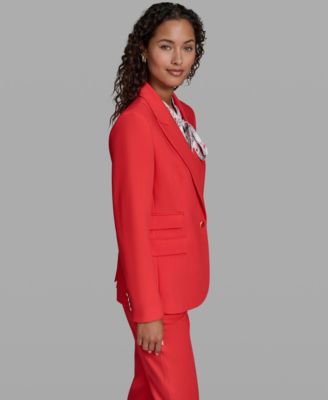 Women's Notch Lapel Woven Jacket