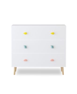 Kids 3 Drawer Dresser Baby Nightstand Storage Cabinet