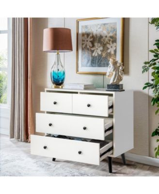 4 Drawers Dresser Chest of Drawers Free Standing Sideboard Cabinet