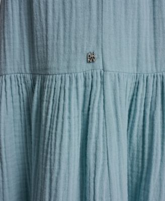 Women's Smocked-Waist Tiered Maxi Skirt