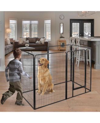 Heavy Duty Pet Playpen 6 Panel 28"x47" Dog Playpen Pet Pen Exercise Kennel RV Camping Barrier Fence Cage for Small Medium Large Dogs