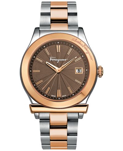 Ferragamo Men's Swiss 1898 Two-Tone Ion-Plated Stainless Steel Bracelet Watch 40mm FF329 0016
