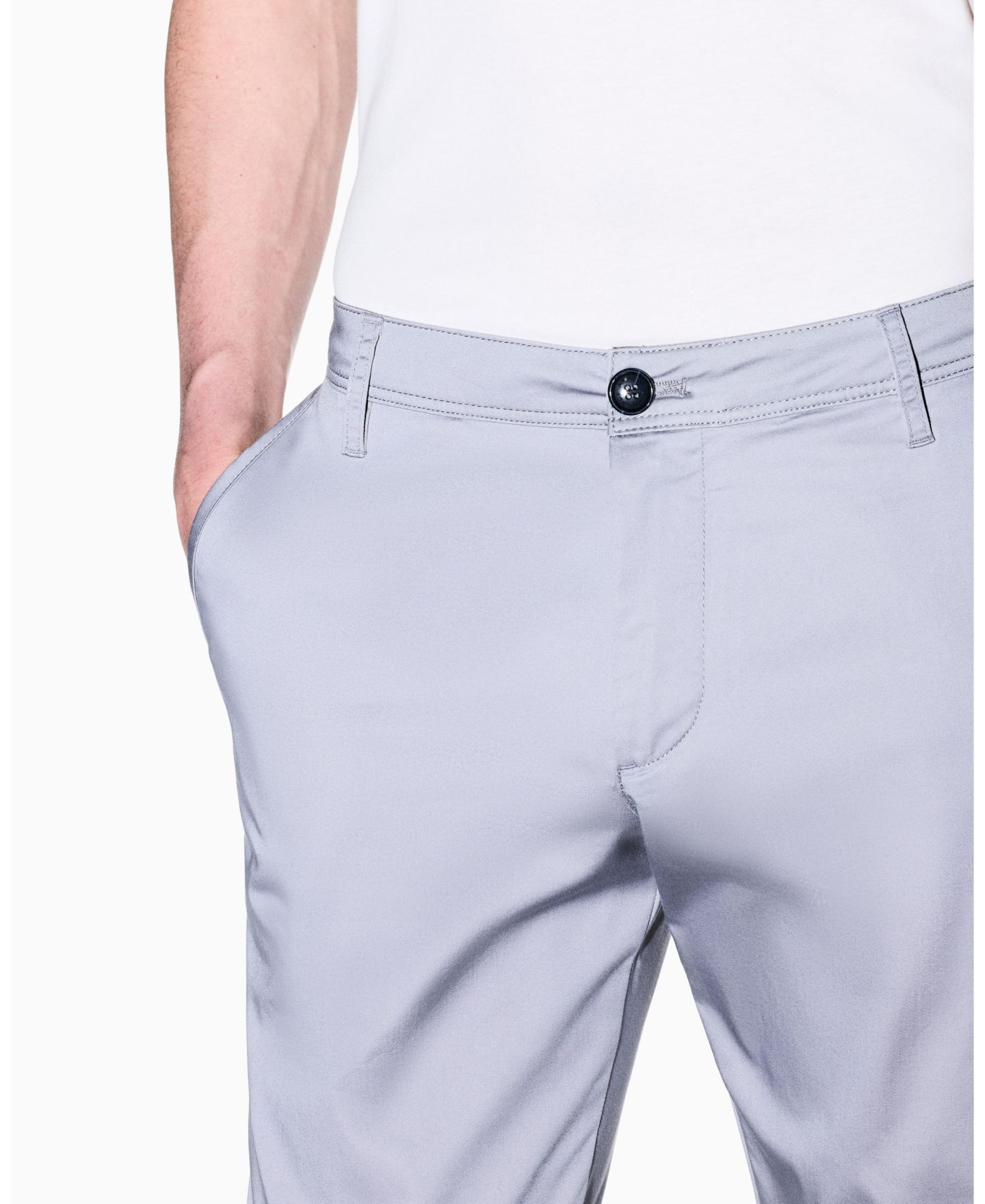 Мужские брюки A|X Armani Exchange Slim Fit Chino, цвет: Серо-бежевый, вариант 1 — фото 5