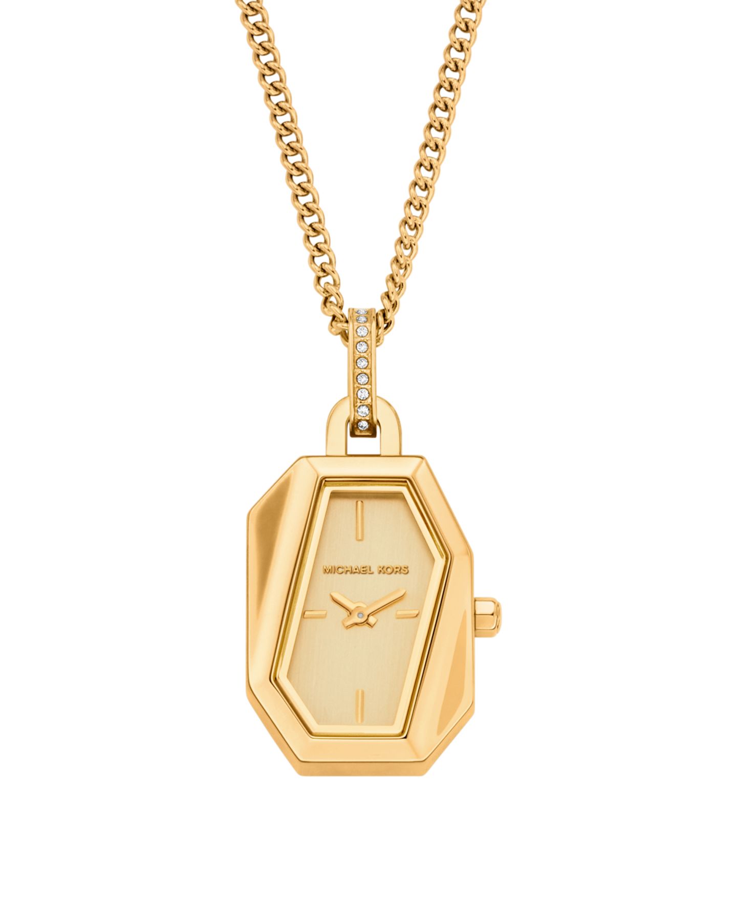 Женские часы Michael Kors Suri Quartz Two-Hand Gold Stainless Steel Pendant Watch 24mm — фото 1