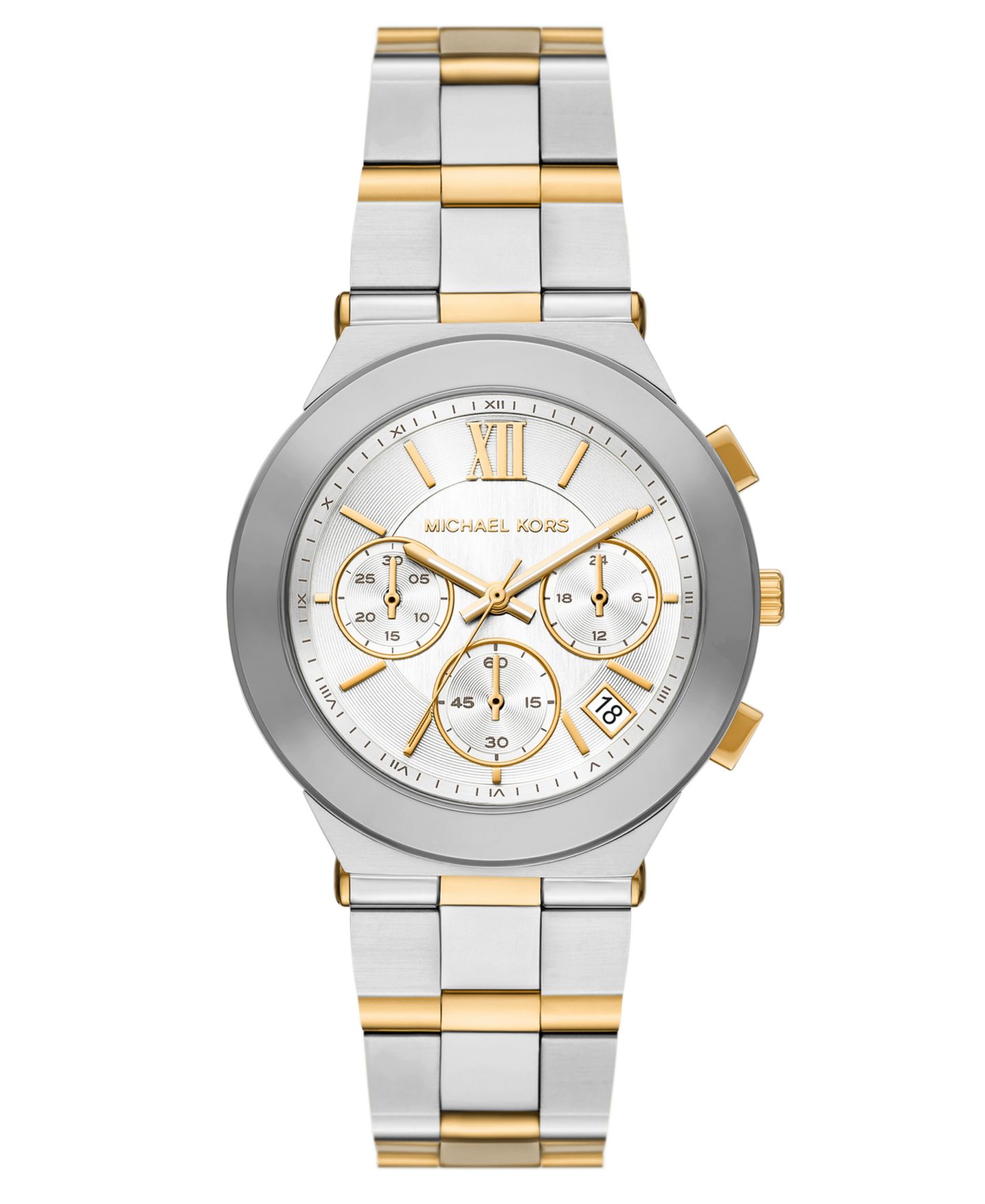 Женские часы Michael Kors Billie Quartz Chronograph Two-Tone Stainless Steel Watch 37mm — фото 1