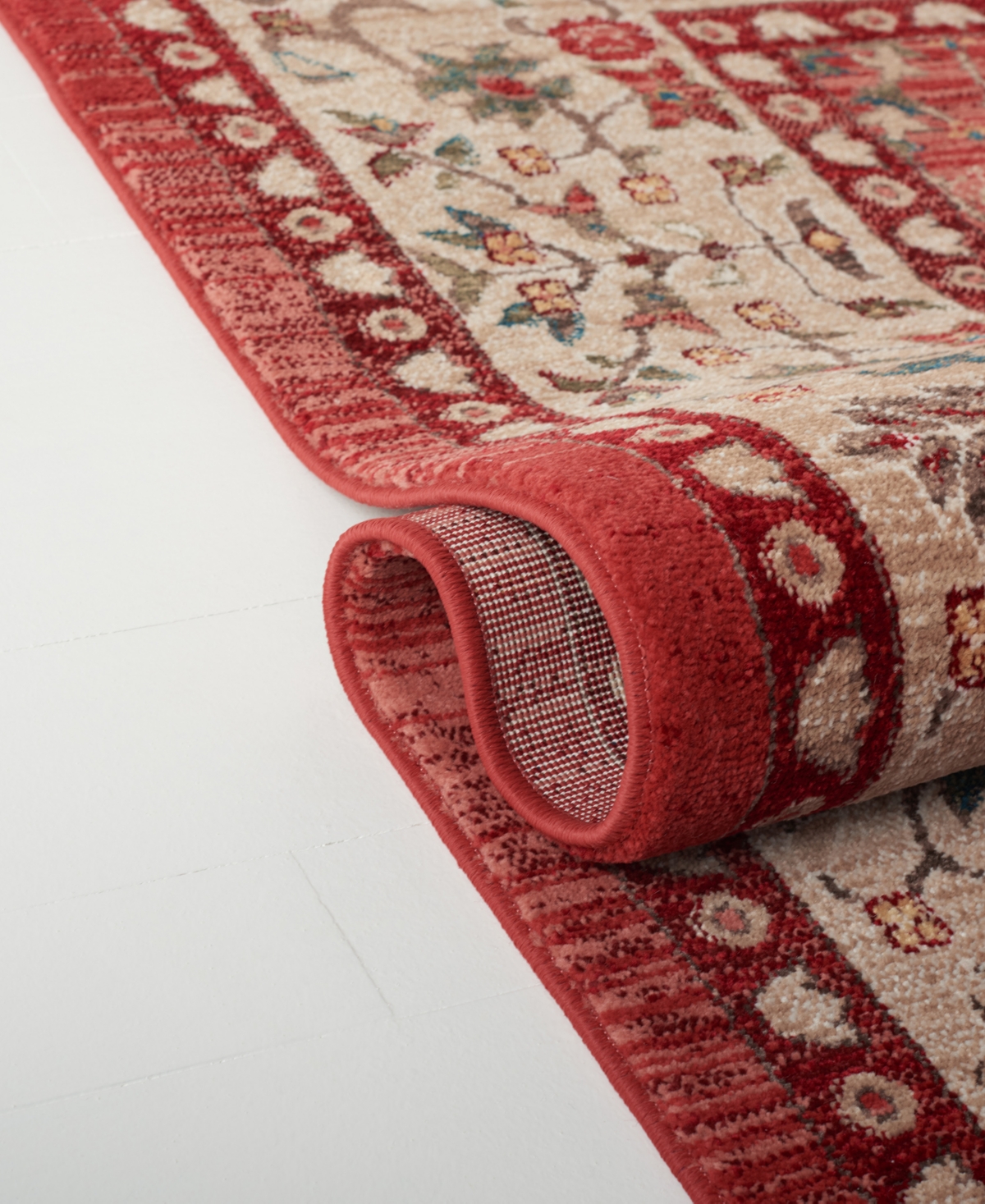 Lauren Ralph Lauren Ariel LRL1255C Red and Beige 8' X 10' Area Rug