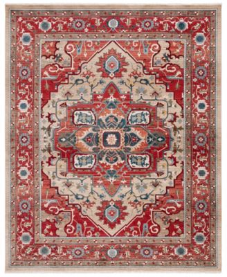 Quentin LRL1298C Red and Beige 9' X 12' Area Rug