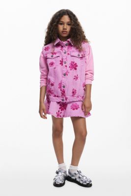 Girls Girls's Denim vest flowers