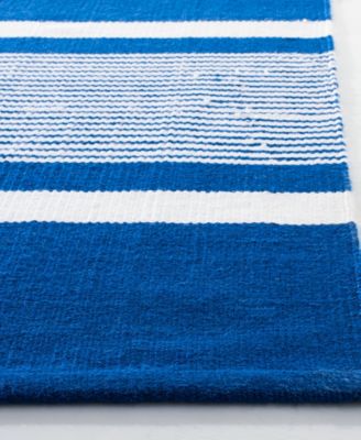 Hanover Stripe LRL2461C Blue 4' X 6' Outdoor Area Rug