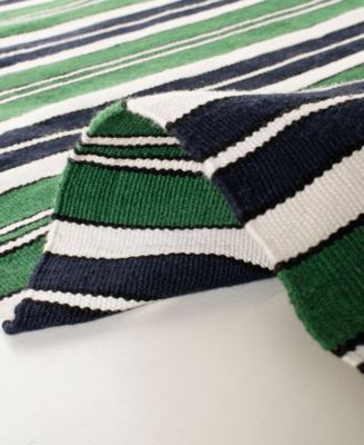 Leopold Stripe LRL2462K Green 5' X 8' Outdoor Area Rug