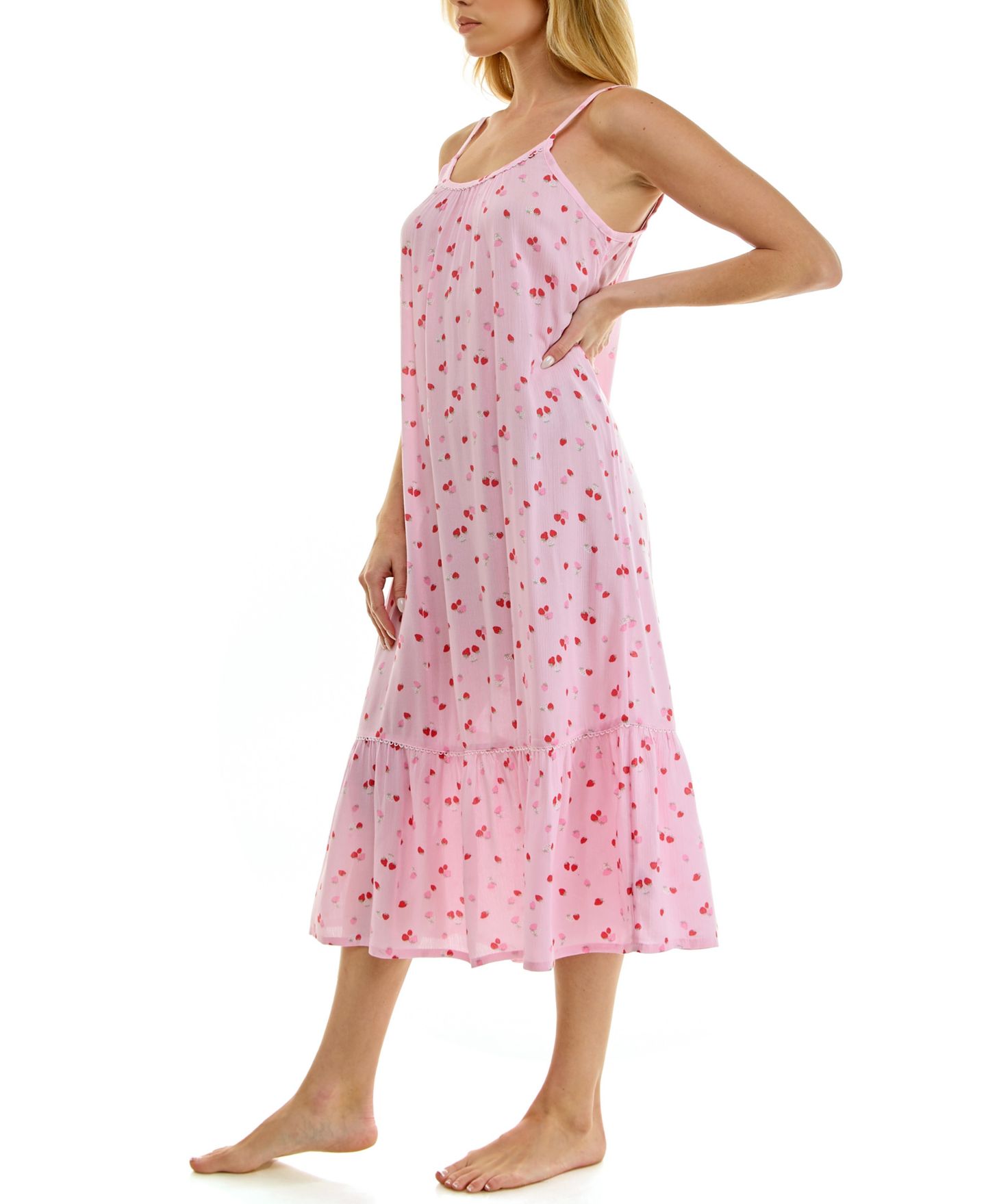 Женские платья Roudelain Sleeveless Scoop Neck Cami Gown, цвет: Клубничный — фото 8