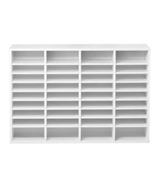 SUGFIT 36 Compartment Wooden Literature Organizer Mailbox for Office Storage