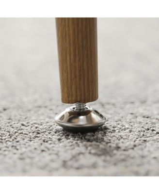 Upholstered Counter Height Bar Stools Set of 3, Wood Look Legs