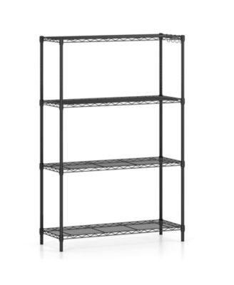 4-Tier Metal Storage Shelving Unit with V-Shaped Wire Rack and 1000 LBS Capacity