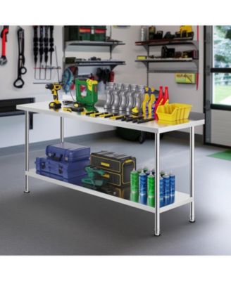 Stainless Steel Heavy Duty Prep Work Table 24 x 72 x 36 in for Kitchen