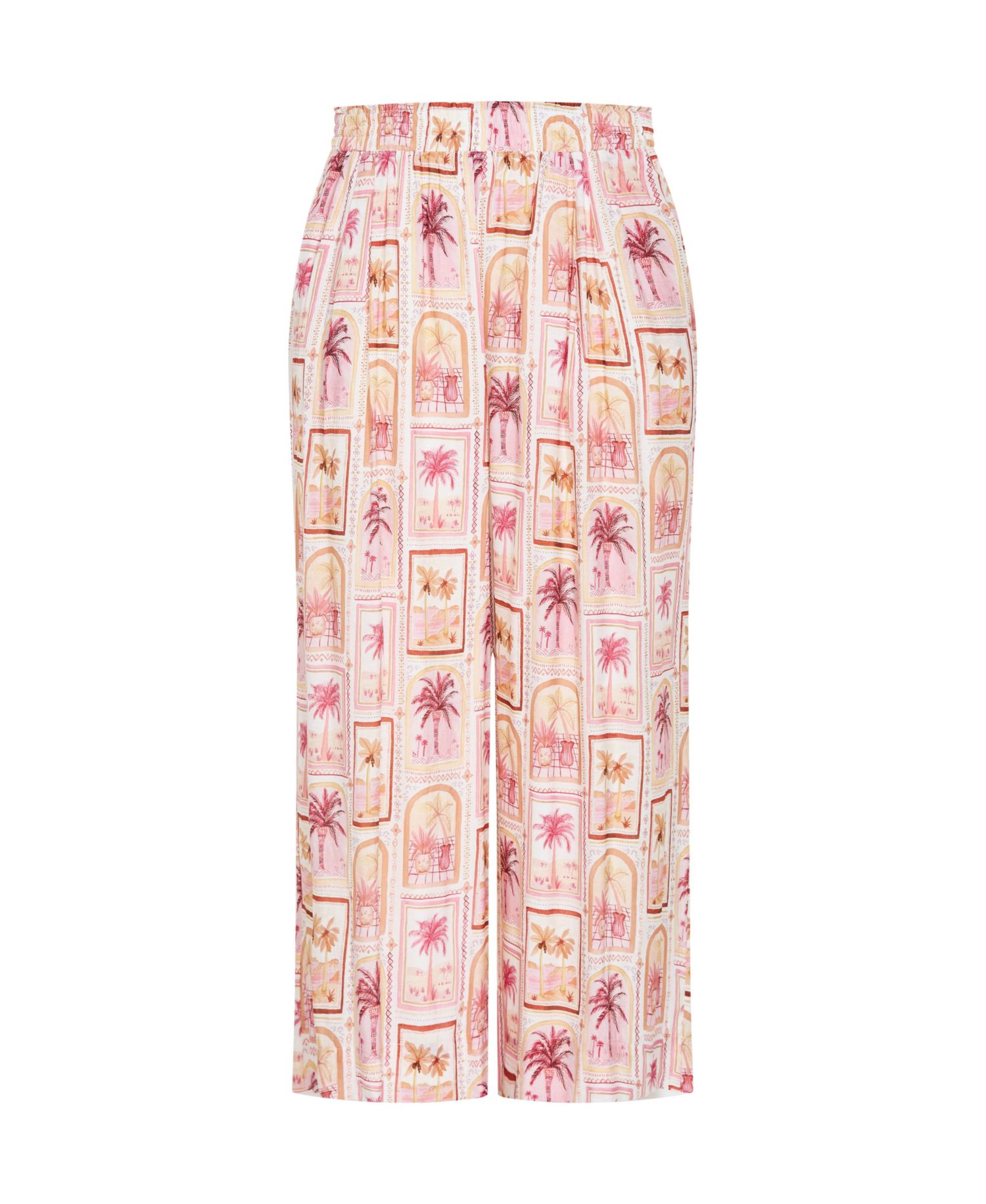 Women's Postcard Soiree Print Wide Leg Pant