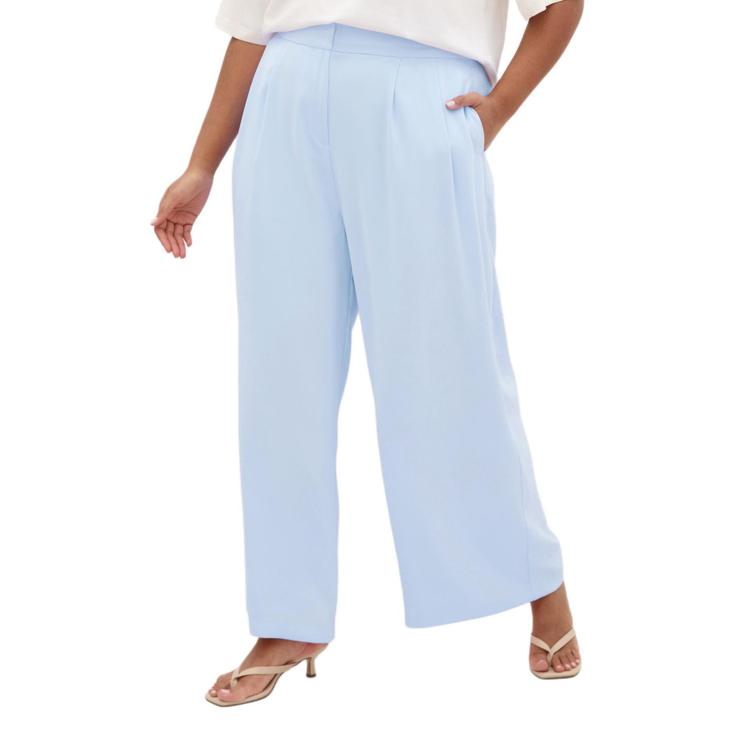 Женские брюки CITY CHIC Holly Wide Leg, цвет: Небесно-голубой — фото 1