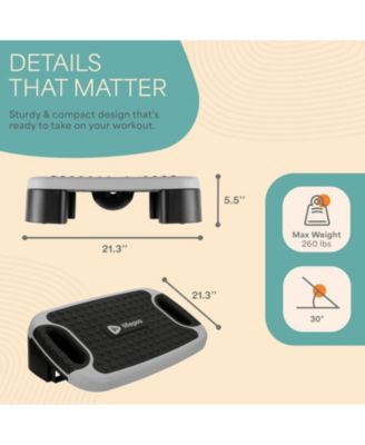 4-in-1 Aerobic Balance Board & Step Platform - Adjustable Non-Slip Slant Board & Stepper for Home Workouts