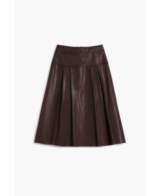 Women's Midi leather skirt