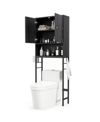 Over the Toilet Storage Cabinet with 2 Doors and Shelf