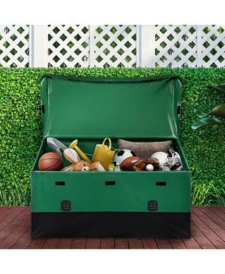 150 Gallon Waterproof PE Tarpaulin Outdoor Storage Box for Garden and Poolside
