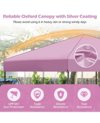 10x10 ft Outdoor Pop-Up Canopy Tent with Carry Bag & Stakes