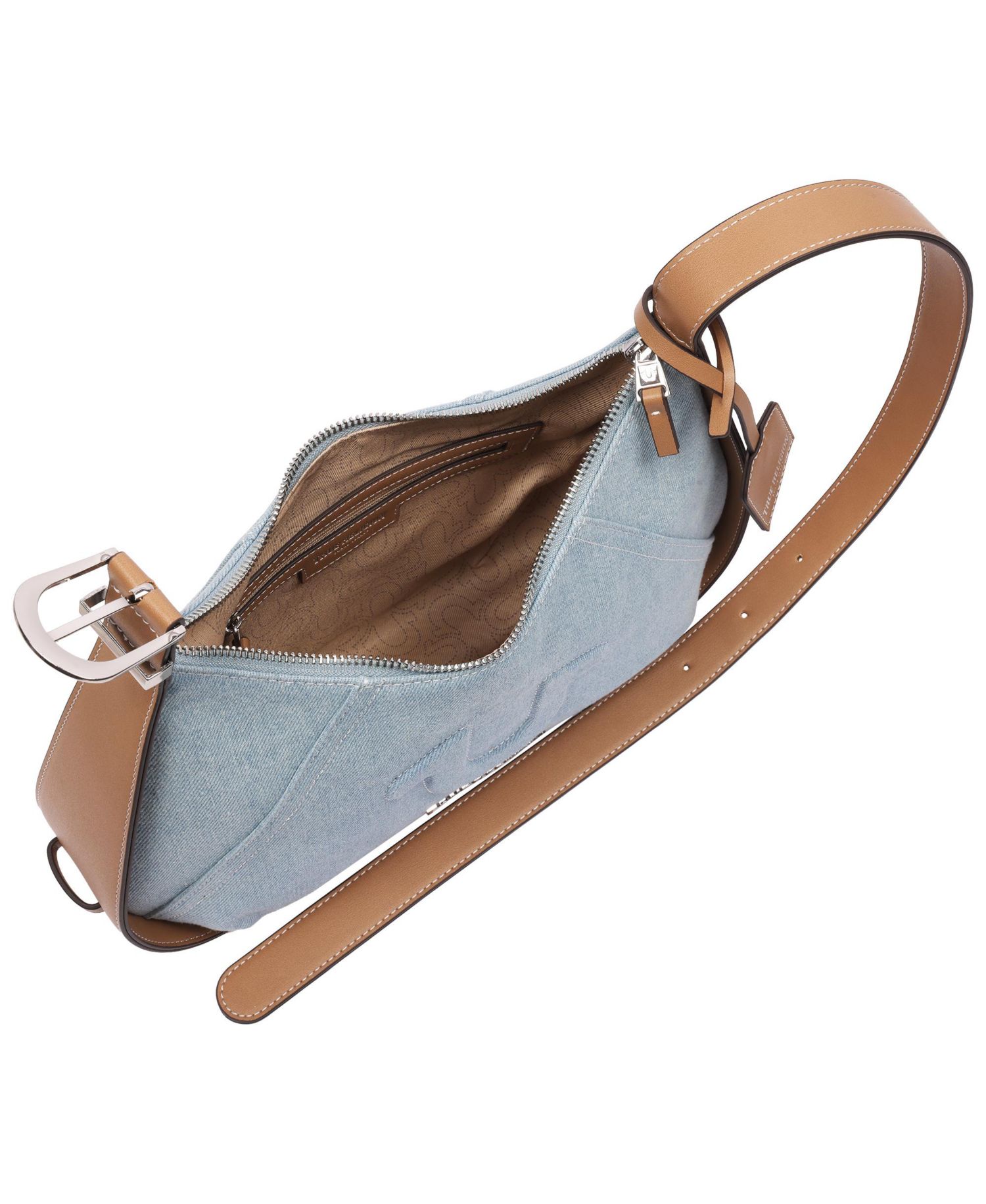 Denim Raised Horseshoe Hobo