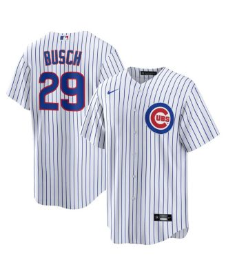 Men's Michael Busch White Chicago Cubs Home Replica Jersey