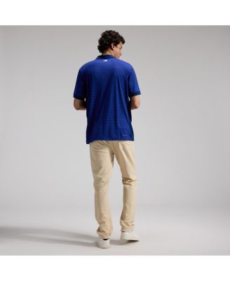 Men's Royal Los Angeles Dodgers Authentic Collection Striped Victory Dri-FIT Polo Shirt