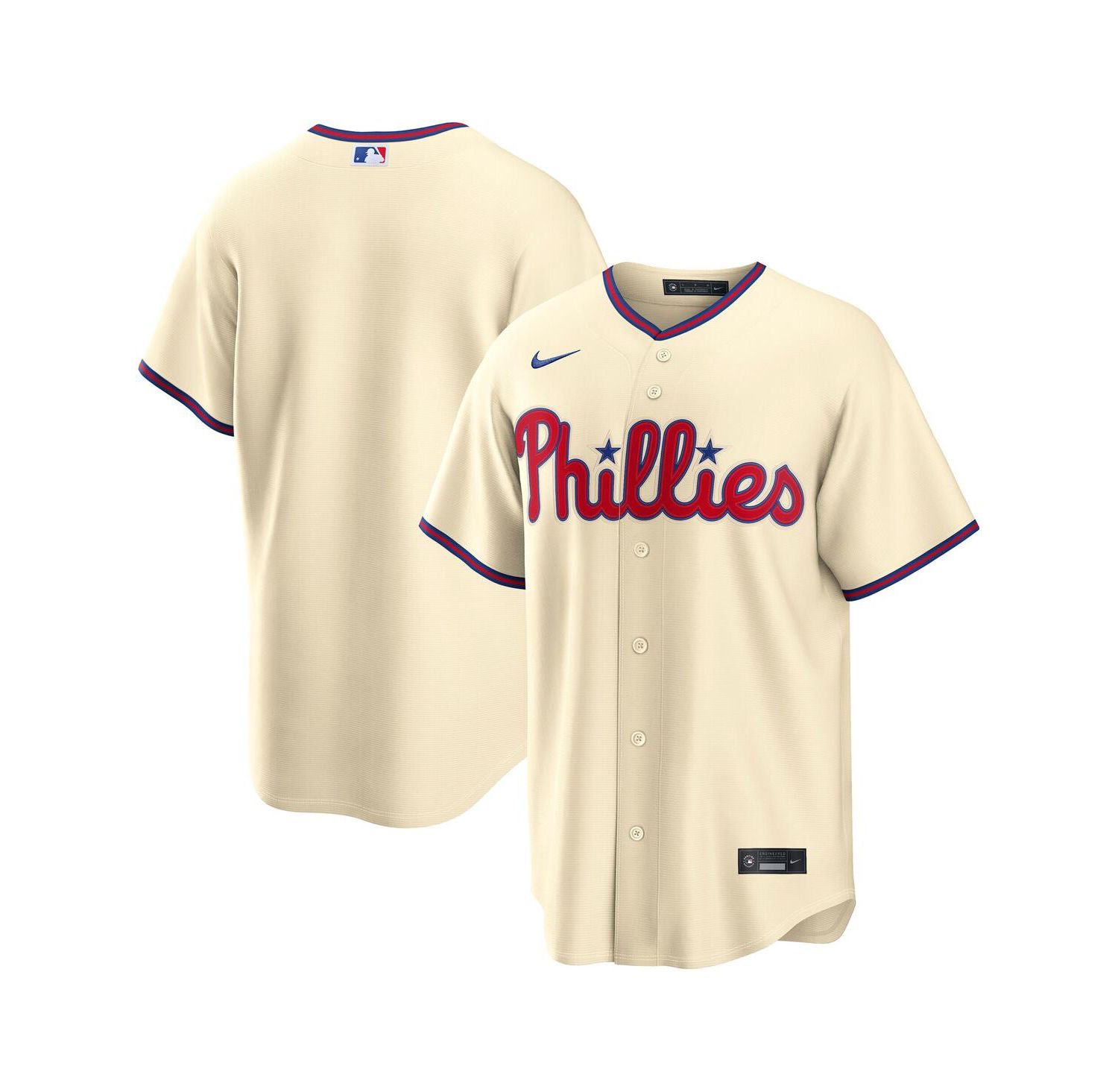Men's Cream Philadelphia Phillies Alternate Replica Jersey