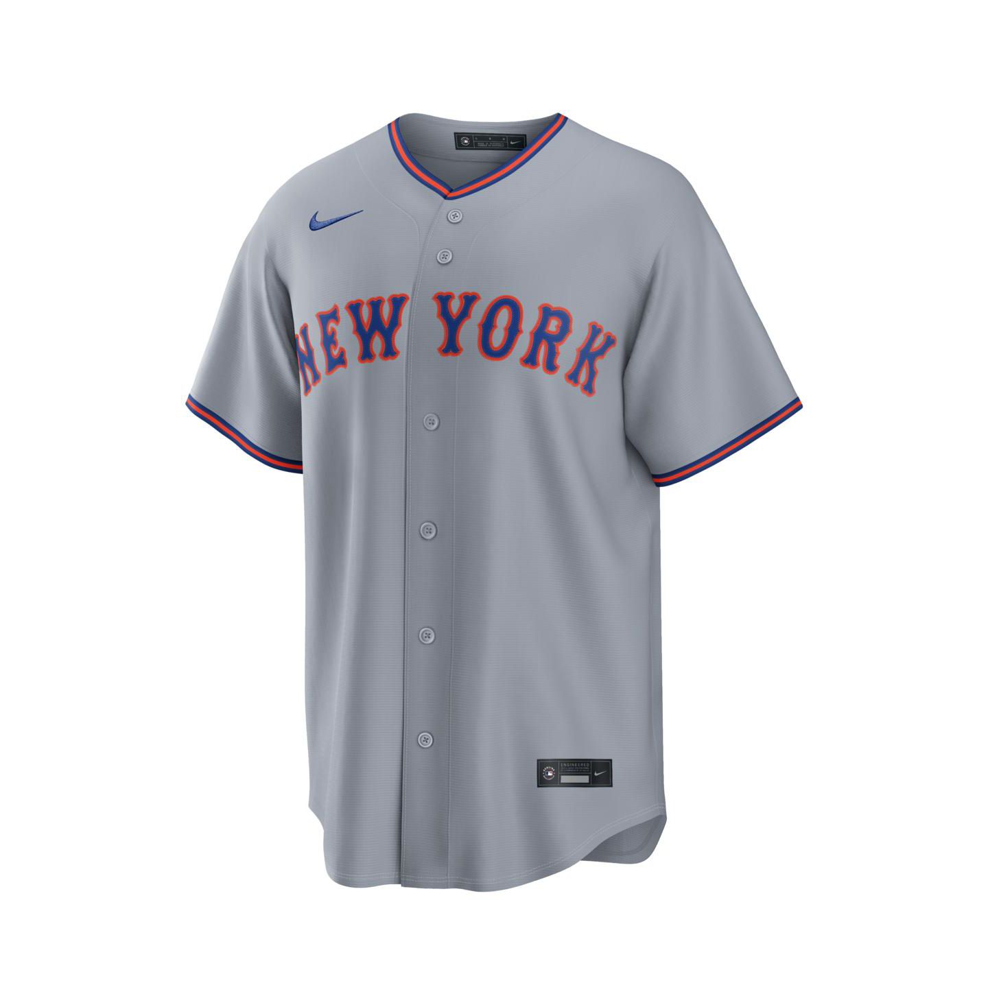 Мужской топ Nike Francisco Lindor Gray New York Mets Road Replica Jersey — фото 2