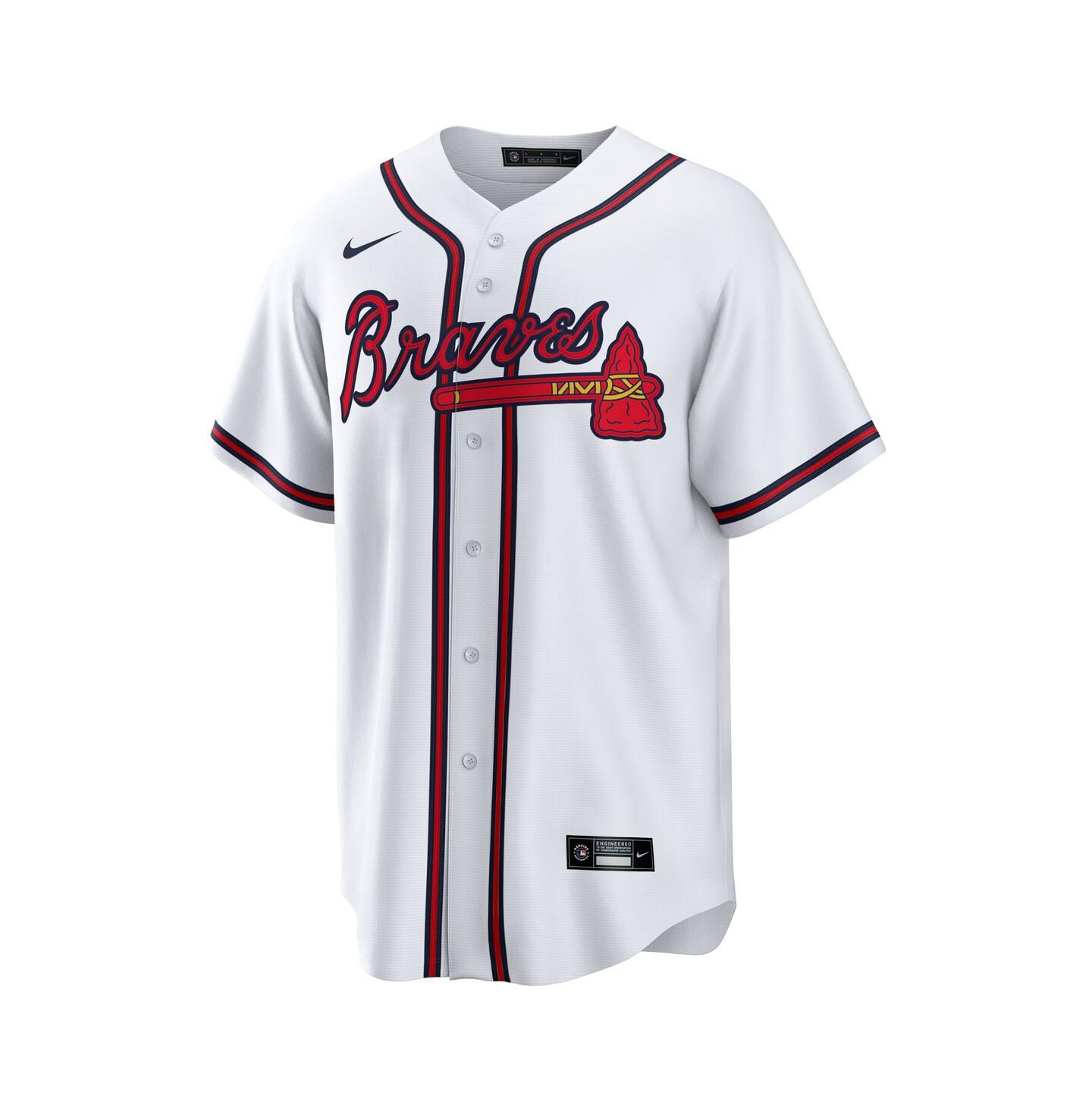 Мужской топ Nike Drake Baldwin White Atlanta Braves Home Replica Jersey — фото 2
