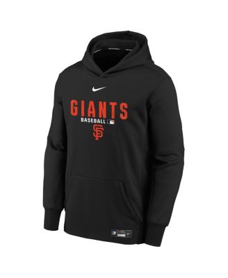 Big Boys and Girls Black San Francisco Giants Authentic Collection Therma-FIT Hoodie
