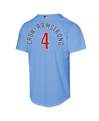 Big Boys and Girls Pete Crow-Armstrong Light Blue Chicago Cubs Alternate 2 Stadium Jersey