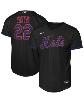 Big Boys and Girls Juan Soto Black New York Mets Alternate Replica Jersey