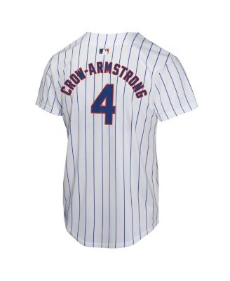 Big Boys and Girls Pete Crow-Armstrong White Chicago Cubs Home Game Player Jersey