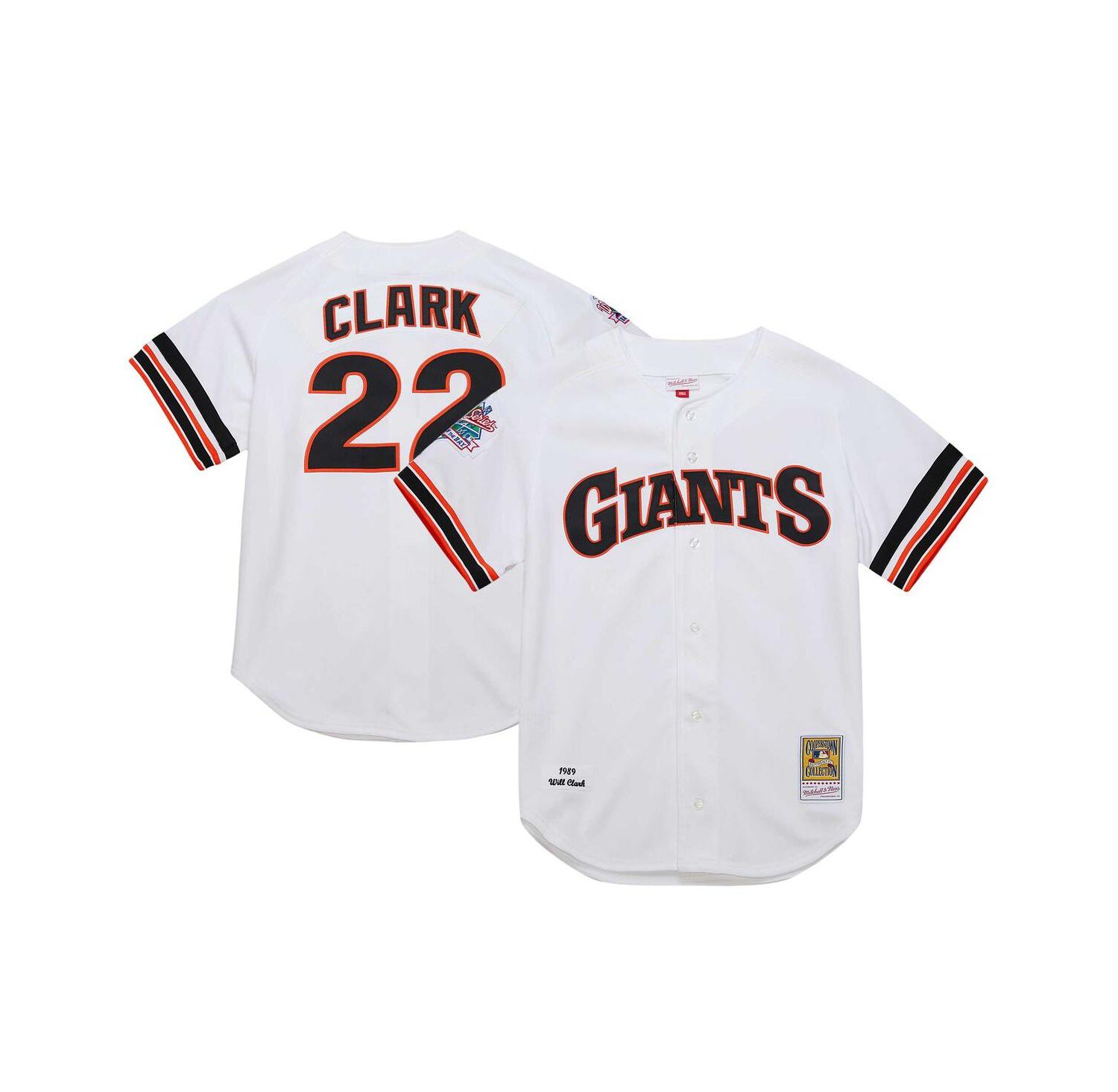 Men's Will Clark White San Francisco Giants Cooperstown Collection 1989 Authentic Jersey