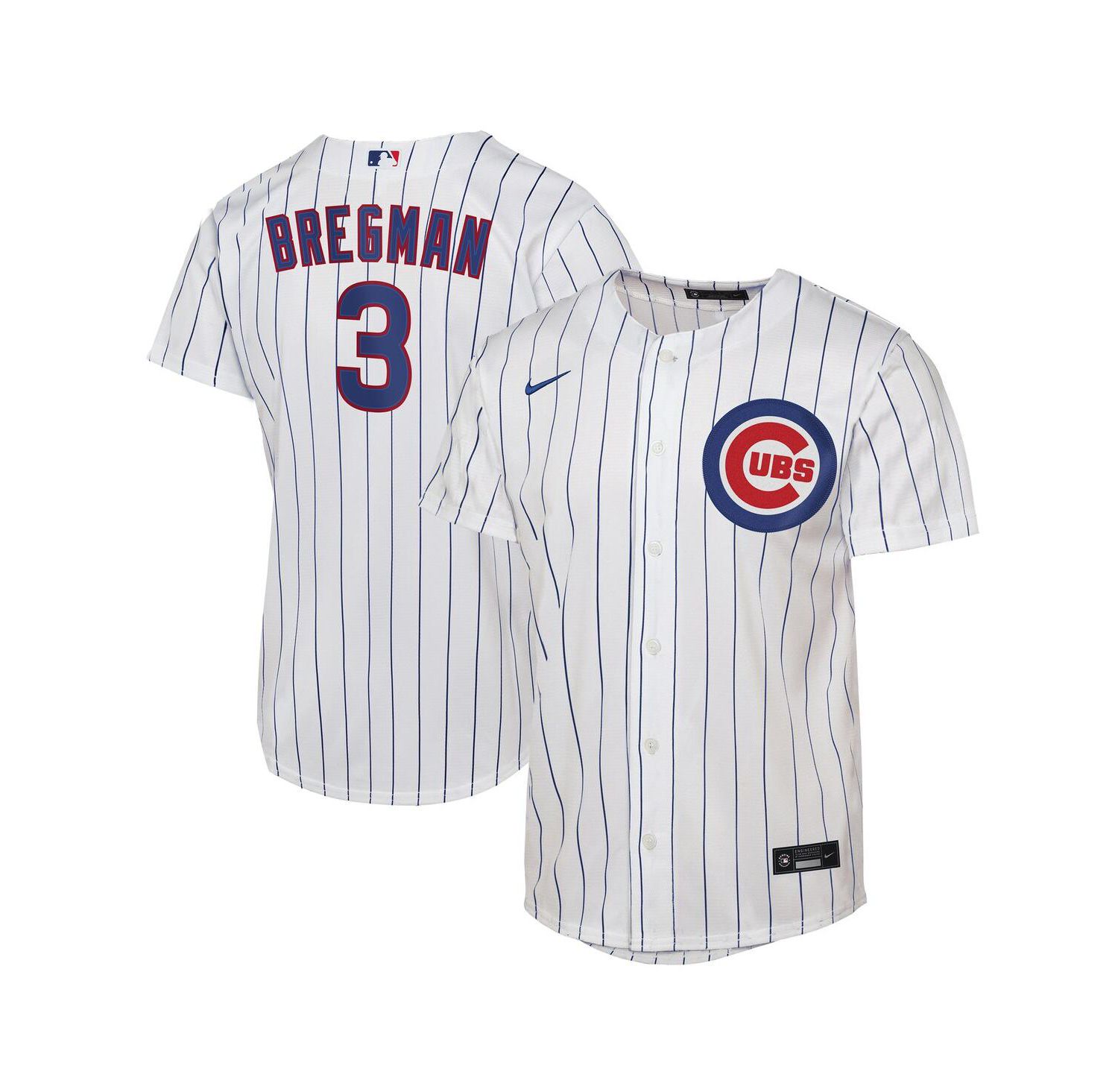 Big Boys and Girls Alex Bregman White Chicago Cubs Home Replica Jersey
