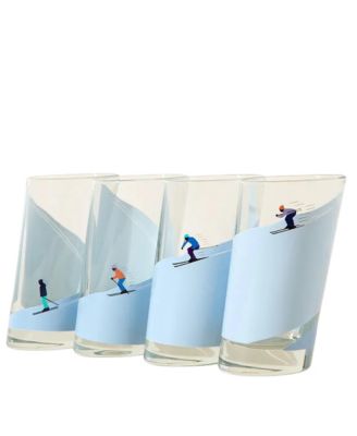 Sloping Ski Glasses, Set of 4